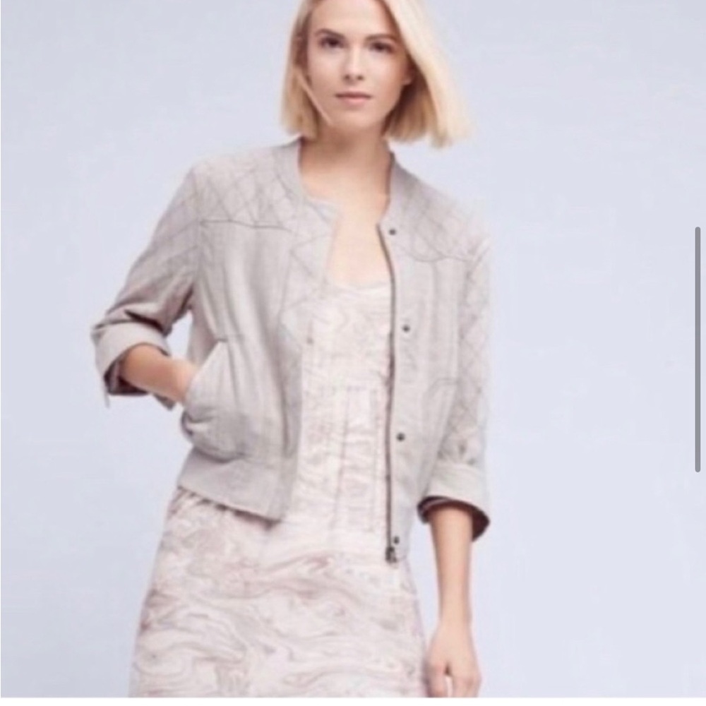 Anthropologie Hei Hei Itinerary bomber jacket